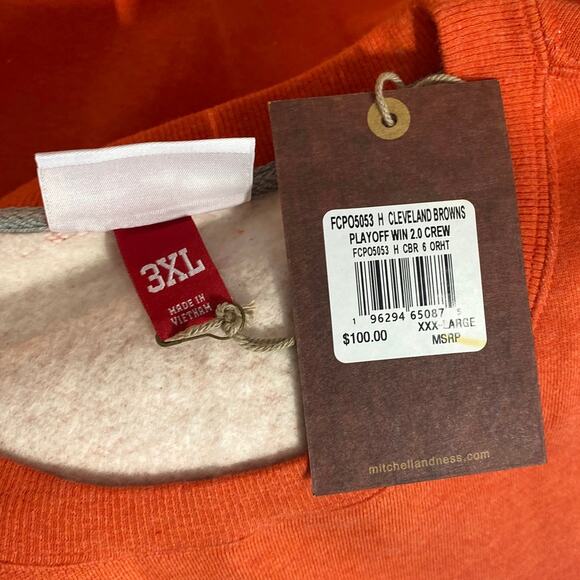Cleveland Browns Brownie Sweatshirt NWT Mitchell & Ness Big & Tall Mens 3XL - Picture 8 of 8